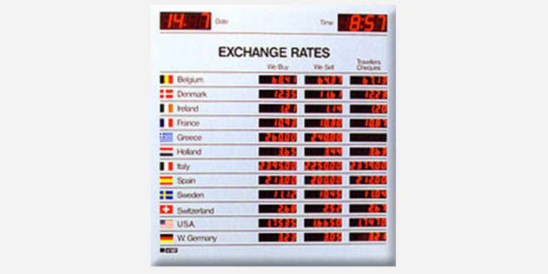 Electronic Interest Rate Display